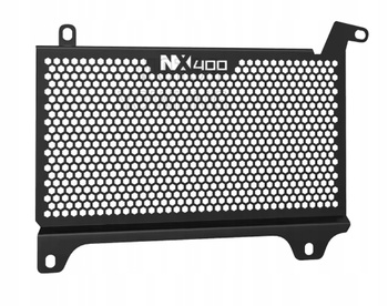 Osłona chłodnicy do Honda NX400 – Czarna, aluminiowa, z logo NX400