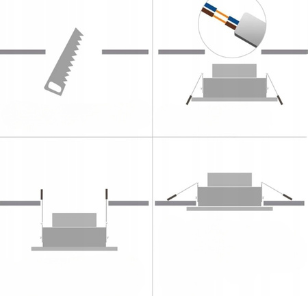 PANEL LED SUFITOWY PODTYNKOWY OKRĄGŁY 5W ciepła barwa