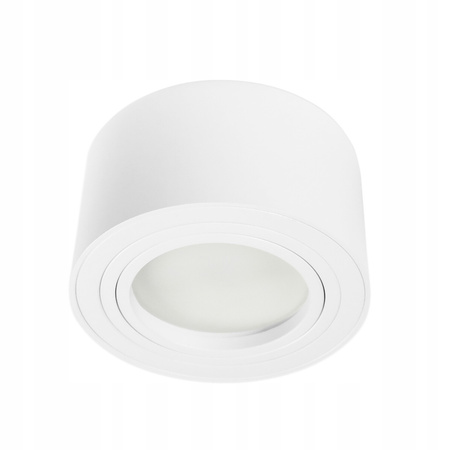 OPRAWA HALOGENOWA OKRĄGŁA NATYNKOWA RUCHOMA BIAŁA 50mm