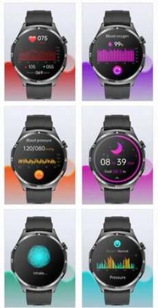 SMARTWATCH ZEGAREK EKG CIŚNIENIOMIERZ Z POMIAREM GLUKOZY SKŁAD KRWI MENU PL