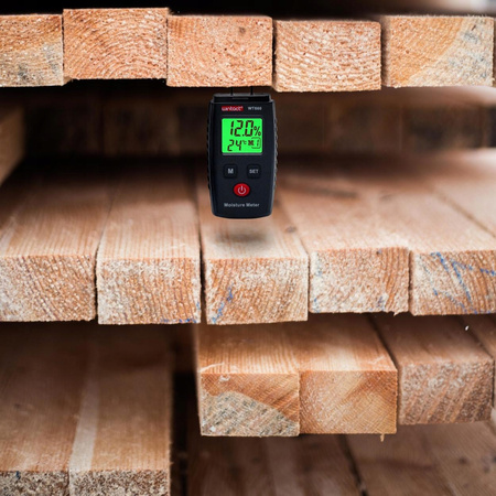 MIERNIK WILGOTNOŚCI LCD WILGOTNOŚCIOMIERZ DREWNA BETONU CEGŁY GIPSU TYNK