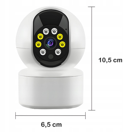 NIANIA ELEKTRONICZNA KAMERA NA ŻYWO WIFI IP OBROTOWA HD TRYB NOCNY 1080p