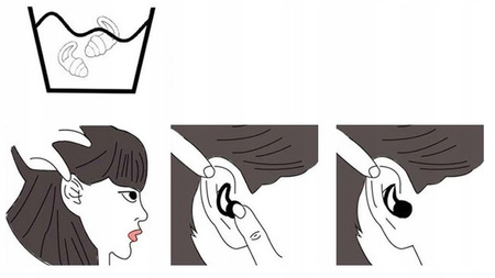 ZATYCZKI DO USZU STOPERY SILIKONOWE ETUI DO SNU PODRÓŻY WYCISZAJĄCE BIAŁE