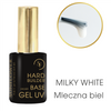 Hard Milky white – Baza Budująca UV/LED Soak Off 15ml, Biała, Profesjonalna
