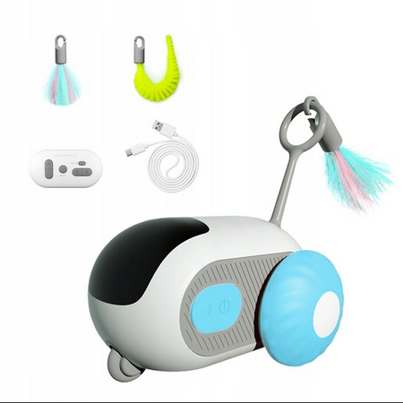 Interaktywna Zabawka dla Kota Ruchoma Wędka Zdalnie Sterowana Wąż Piórko