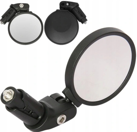Lusterko rowerowe uniwersalne REGULOWANE LUSTERKO WSTECZNE DO ROWERU czarne