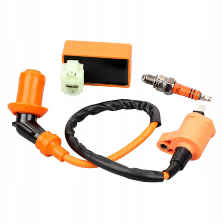 Świeca zapłonowa Moduł zapłonowy Cewka Skuter 4T GY6 139QMB Zestaw