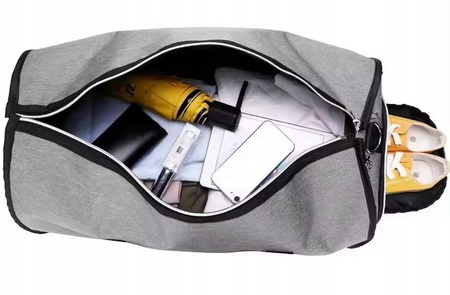  POKROWIEC NA GARNITUR torba podróżna wakacje do samolotu składana SZARA