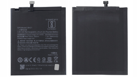 BATERIA BN31 (BX9) REDMI NOTE 5A,MI A1,REDMI A1,REDMI S2