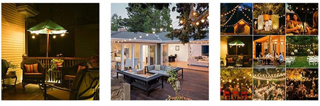 Girlanda ogrodowa na balkon taras lampki solarne 10M 10 żarówek LED