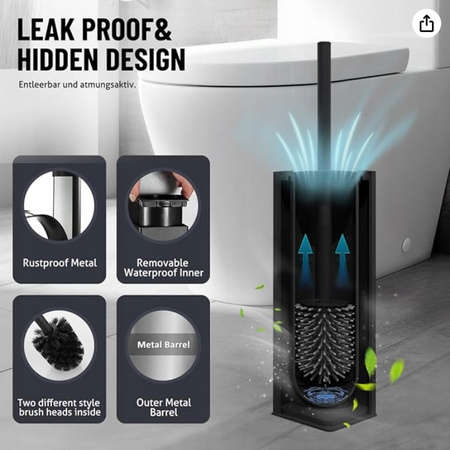 Szczotka do wc stojąca czarna