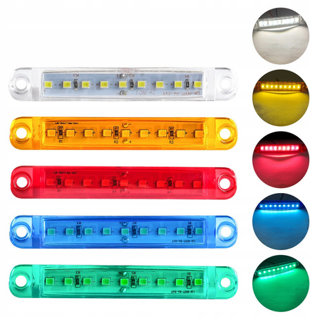 Zestaw 10x lampa obrysowa pomarańczowa 9 LED diodowa obrysówki 12V 24V