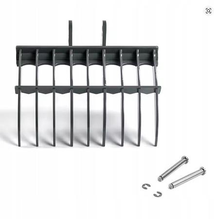 Łyżka zgrabiarki LESU 1/14 do koparki ET35 – metalowa, szybkozłącze, DIY