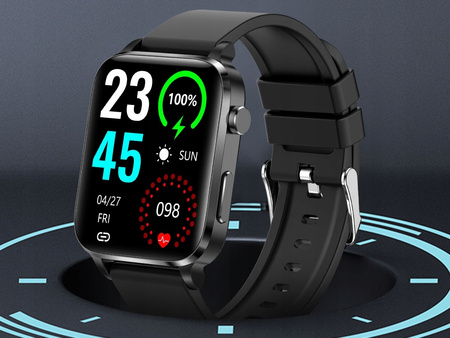 SMARTWATCH ZEGAREK POMIAR CUKRU WE KRWI ciśnieniomierz ŚWIATŁOTERAPIA