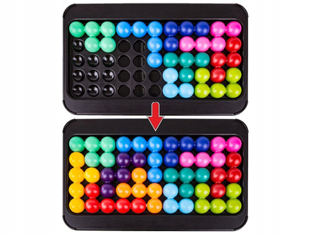 LOGICZNA GRA ZRĘCZNOŚCIOWA IQ, UKŁADANKA, ŁAMIGŁÓWKA, KOLOROWE KLOCKI 3D