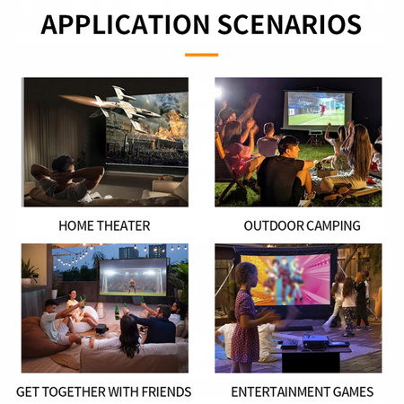  1080p Projektor HD Auto Keystone Projector Portable z interfejsem I9