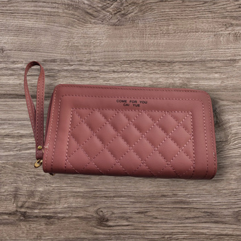 PORTFEL DAMSKI DUŻY PIKOWANY CIEMNY RÓŻOWY/DEEP PINK