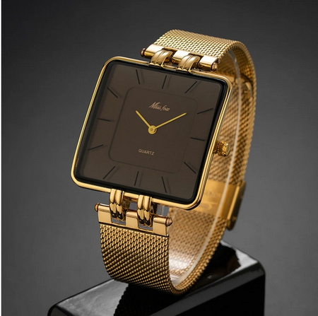 MISSFOX luksusowy zegarek na rękę minimalistyczne modne zegarki kwarcowe