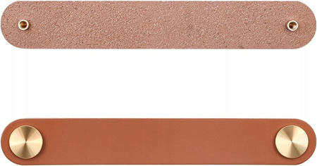 4x uchwyty meblowe skórzane 16 cm brązowe uchwyty do mebli + śruby