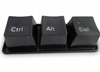 3 Filiżanki Ctrl, Alt, Del 3 czarne kubki z tacą , produkt powystawowy