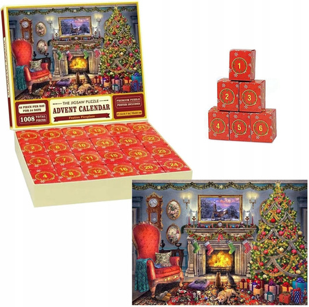 Kalendarz adwentowy Puzzle 1008 elementów na Boże Narodzenie 24 Wzóry 24dni