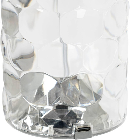 Kryształowa Lampa Led dotykowa + pilot ładowanie USB