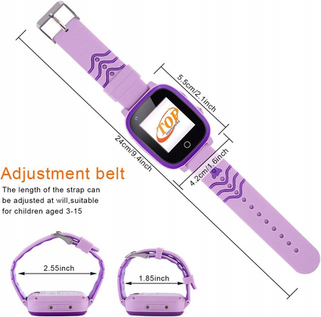 Smartwatch inteligentny zegarek GPS z wodoodporną WIFI połączenia SOS