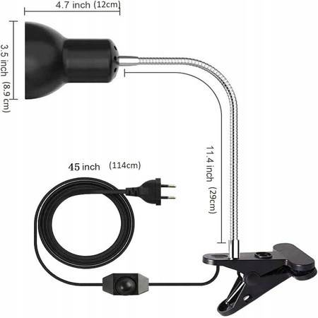 LAMPA GRZEWCZA DLA ŻÓŁWIEM, TERRARIUM LAMPA GRZEWCZA DO AKWARIUM E27 25 W