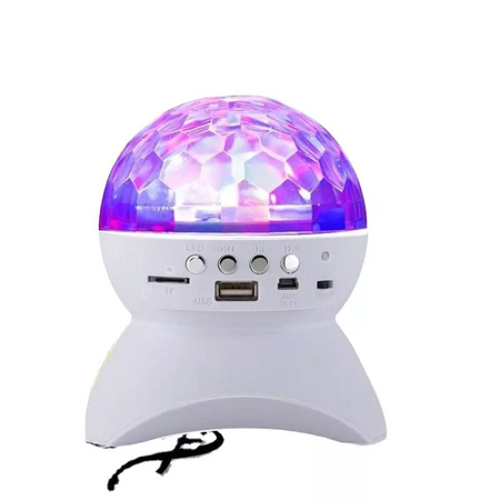 KULA DYSKOTEKOWA LED 600mAh biała