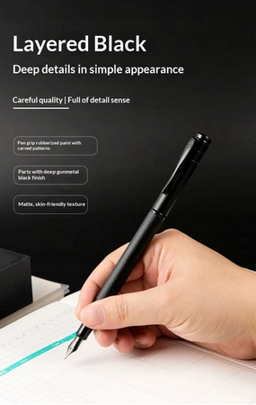 Pióro wieczne LuoShi z metalu z wzorem smoczych łusek stalówka 0.4