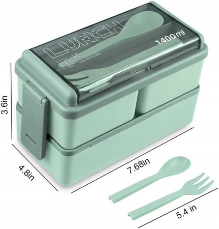LUNCHBOX Z PRZEGRÓDKAMI POJEMNIK ŚNIADANIÓWKA 1400