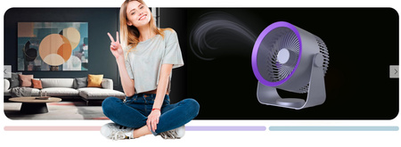 Wentylator stołowy fioletowy