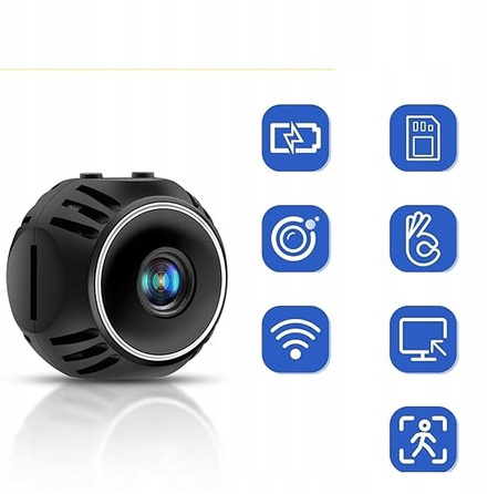 MINI MAŁA KAMERA SZPIEGOWSKA HD 1080P DO MONITORINGU WIFI