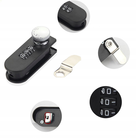 Zamek do szafki krzywkowy Zamek szyfrowy do szafek bhp szkolnych 1szt