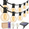 GIRLANDA SOLARNA LAMPKI OGRODOWE 10.3M 30LED Z PILOTEM CIEPŁE