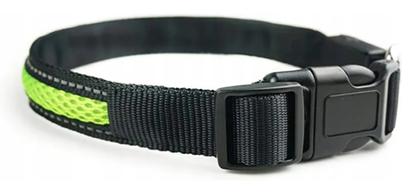 Obroża dla psa świecąca materiałowa MASBRILL r. M