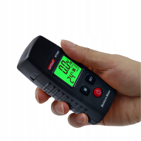 MIERNIK WILGOTNOŚCI LCD WILGOTNOŚCIOMIERZ DREWNA BETONU CEGŁY GIPSU TYNK