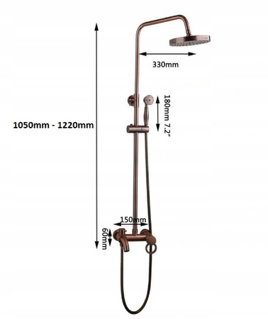 Zestaw Natryskowy Exclusive w kolorze Rózowe żloto