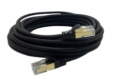 kabel sieciowy Cat8 Ethernet RJ45, 12m + zestaw montażowy