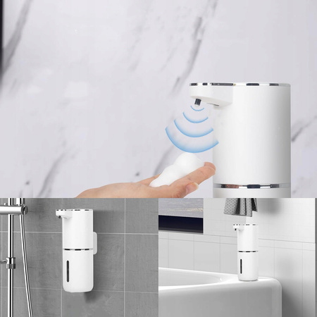 DOZOWNIK MYDŁA 380ML ŁAZIENKI BEZDOTYKOWY NAŚCIENNY ELEKTRYCZNY ŁADOWALNY