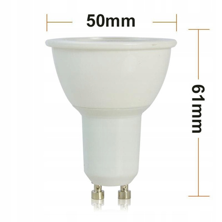 Żarówka LED ściemnialna GU10 5W=40W biały zimny