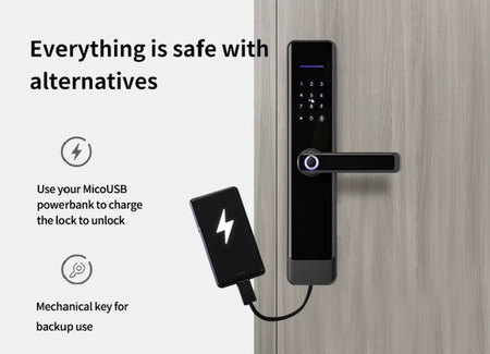 Inteligentny Zamek do Drzwi TTLock Bluetooth, Fingerprint, Karta, PIN