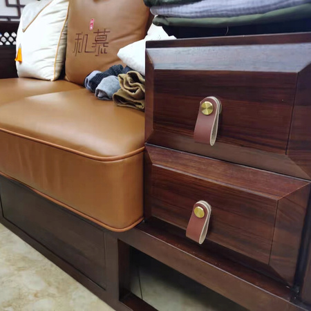 5x uchwyty meblowe skórzane 14 cm brązowe uchwyty do mebli + śruby