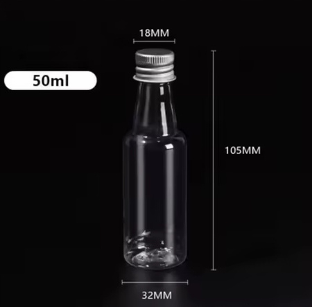 30 x Butelka plastikowa 50 ml z nakrętką