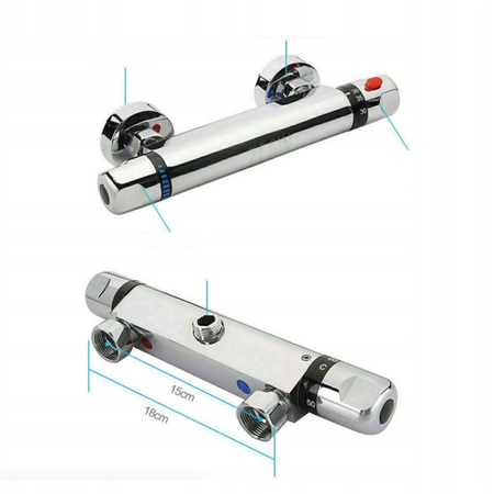 BATERIA PRYSZNICOWA Z TERMOSTATEM