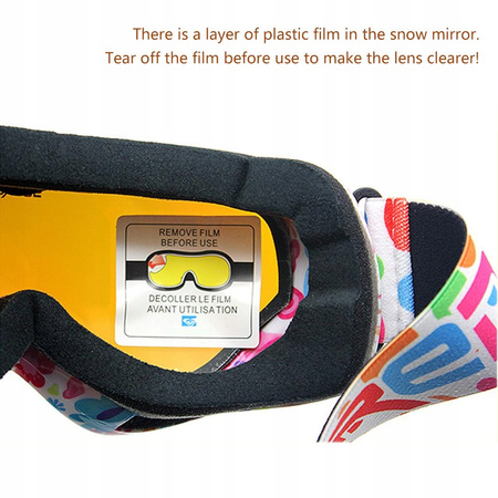 Dziecięce gogle narciarskie kolorowe soared + etui
