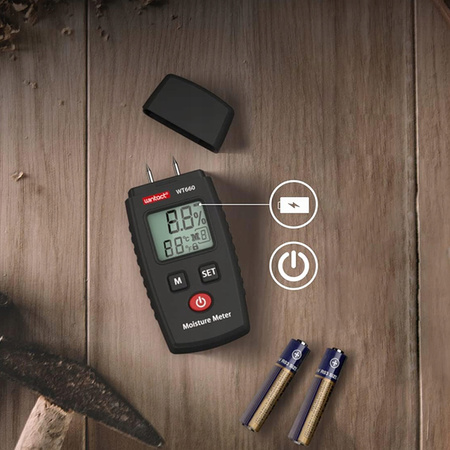 MIERNIK WILGOTNOŚCI LCD WILGOTNOŚCIOMIERZ DREWNA BETONU CEGŁY GIPSU TYNK