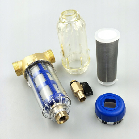 System wstępnego filtrowania wody w całym domu Osady puchowe