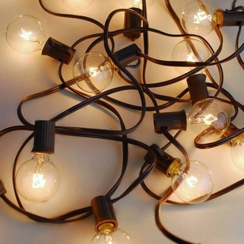 GIRLANDA CHOINKOWA LAMPKI CHOINKOWE OGRODOWE 15M WISZĄCE KULE 50 SZTUK