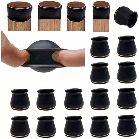 Nakładki z Filcem Na Nogi Krzesła SILIKONOWE 15szt